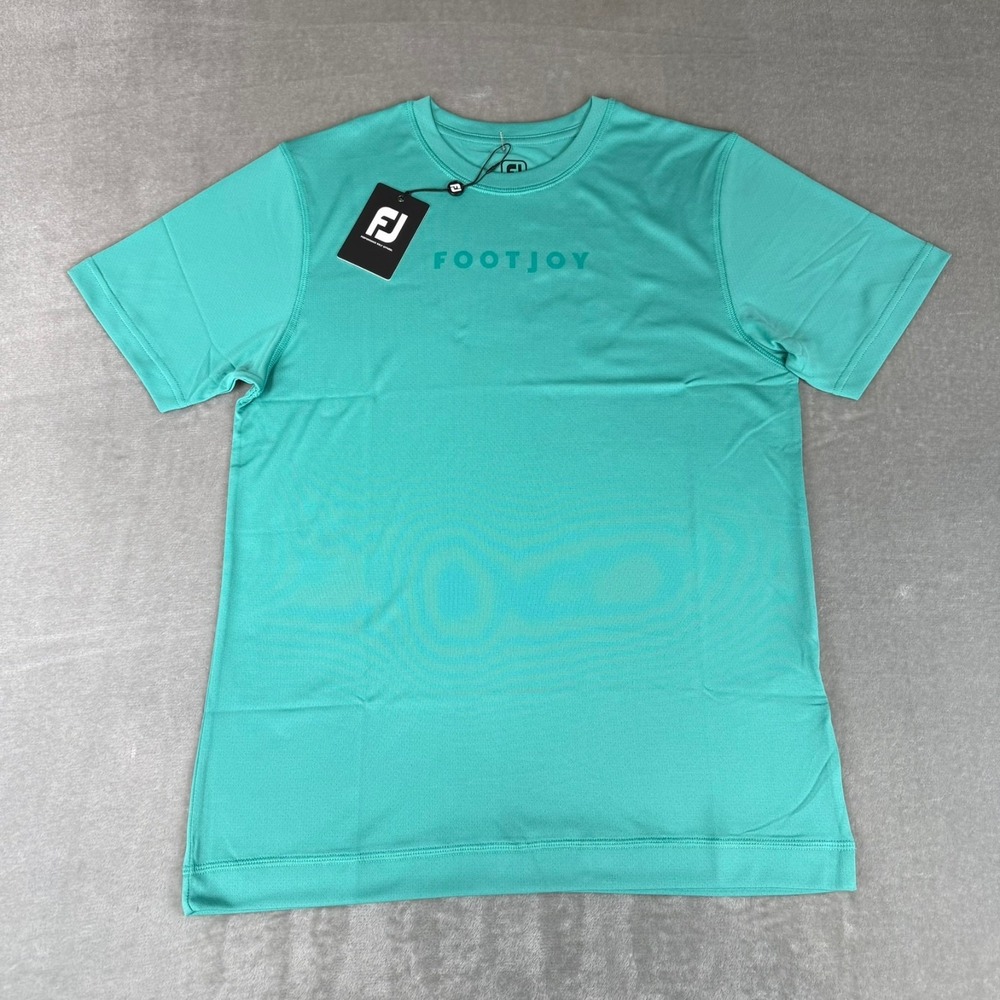 Footjoy FJ Workout Tee T-Shirt Mens Medium Jade Green Stretch Golf $65 New NWT